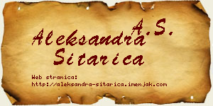 Aleksandra Sitarica vizit kartica
